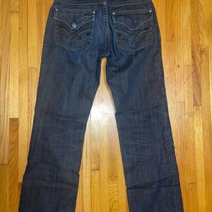 Affliction Men's Dark Blue Bootcut Jeans